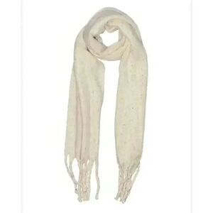 C&C California Women's Off White Textured Polyester Scarf NEW